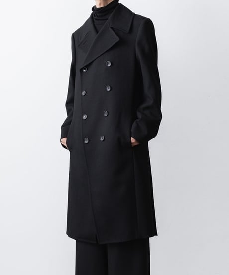 DOUBLE BREASTED COAT/BLACK
