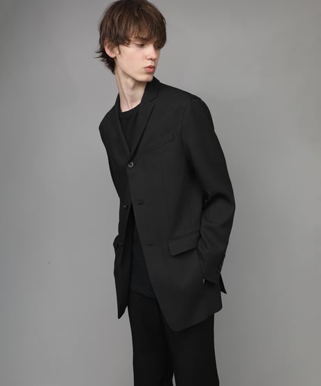 SLUB TWEED JACKET/BLACK