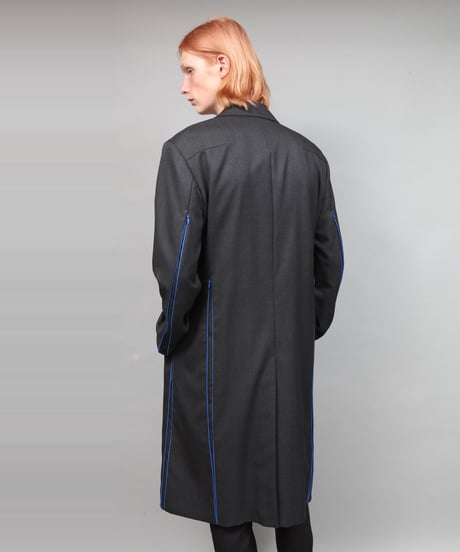 CONCEAL ZIP COAT/DARK GRAY