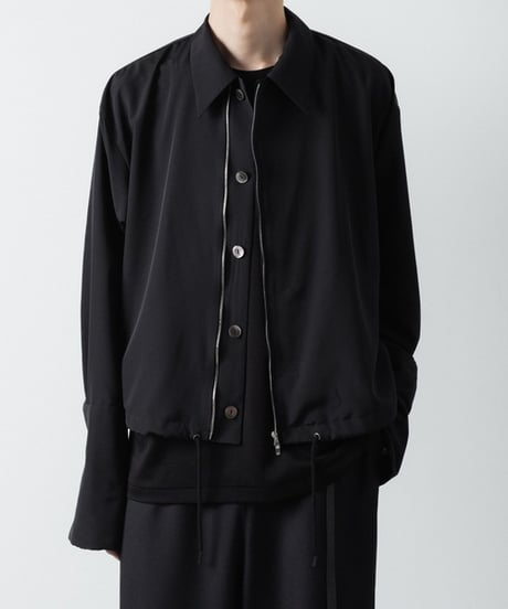 DOUBLE CUFFS ZIP SHIRT/BLACK