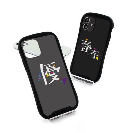 【iPhone専用グリップケース】中央プリント