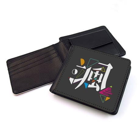 【二つ折り財布】中央プリント