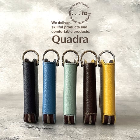 ＜受注生産商品＞【...to®】Quadra(クアドラ)＆Loop(アンドループ)　キーケース＆ストラップ＜全5色＞