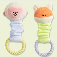 びよ～んと伸びるおもちゃ　キツネ＆サル