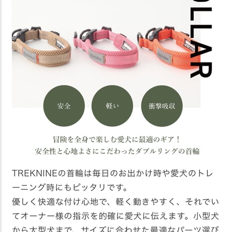 TREKNINE  カラー  ダブルリングメッシュパッド