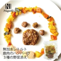 鹿肉のハンバーグ3種の野菜添え 60g