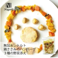 鶏ささみのハンバーグ3種の野菜添え 60g
