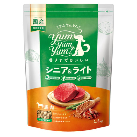 シニア＆ライト馬肉ドライタイプYum Yum Yum！