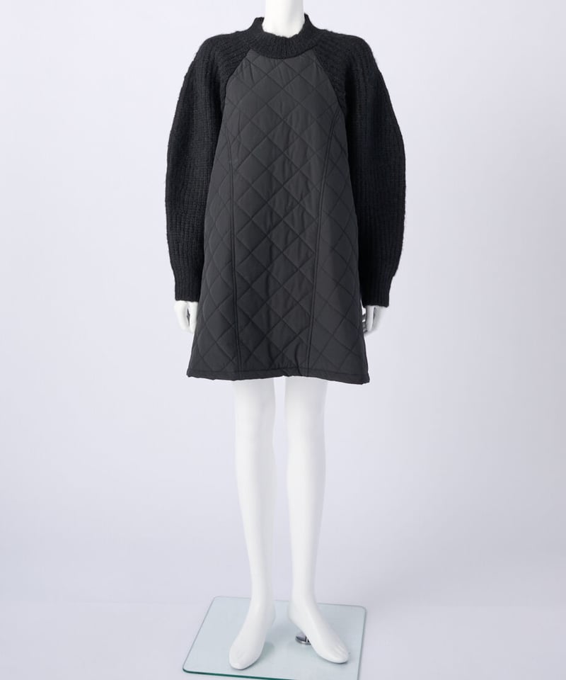 キルティングニットチュニックワンピ（ウォッシャブル） | jemma.atelier