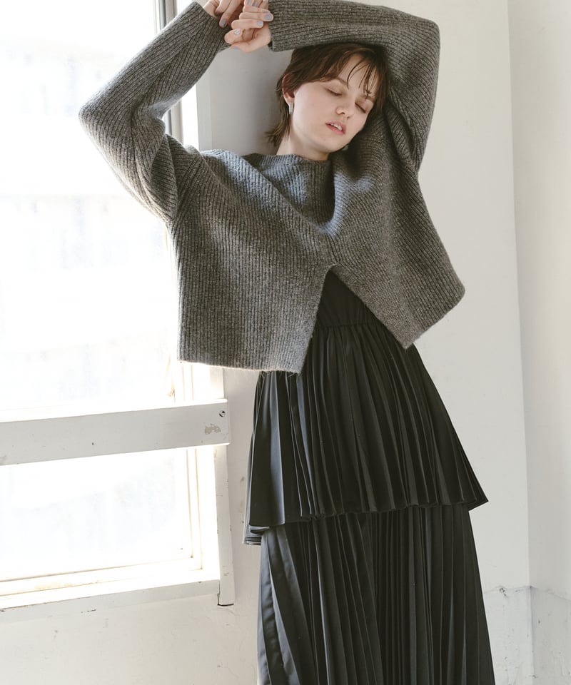 レイヤードプリーツニットセットOP | jemma.atelier