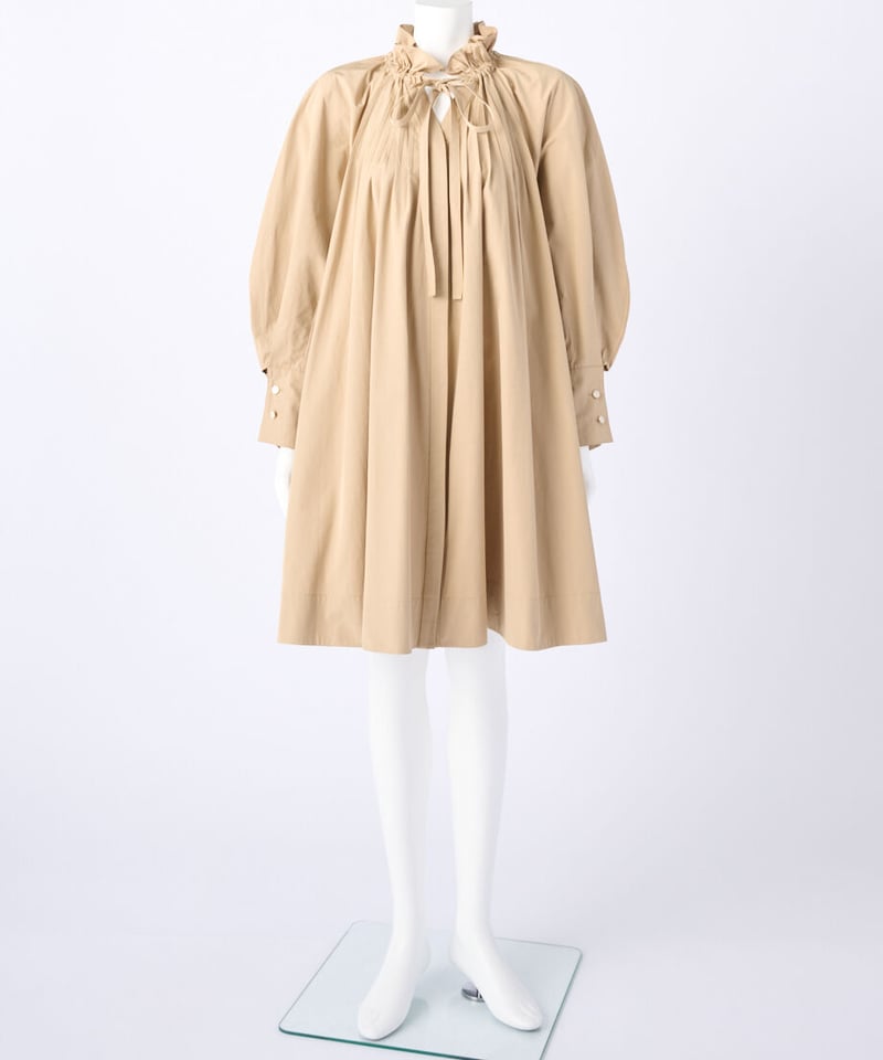 フリルギャザーフレアチュニックワンピース（ウォッシャブル） | jemma  