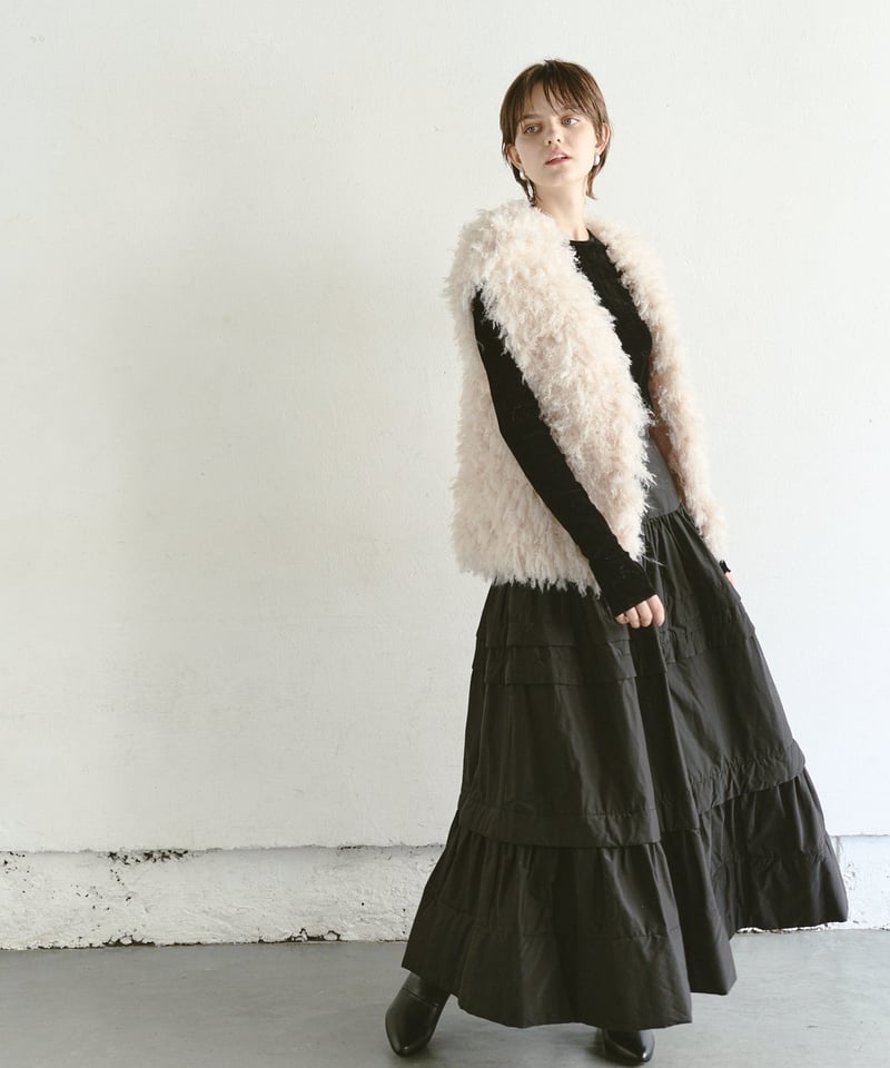 GYPSY & SONS 厚手　ニットベスト　ブラック GYPSY & SONS 厚手ニットベストブラック