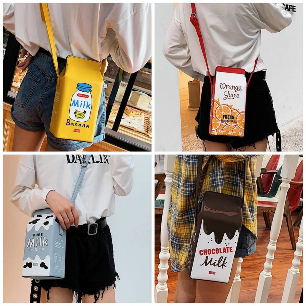 ショルダーバッグ HYEON three piece bag  milk MILKFED.（ミルクフェド） ショルダーバッグ バッグ EMBROIDERED BAR