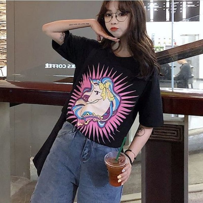 即納】ユニコーン 半袖Tシャツ | *Fluffy Souffle*