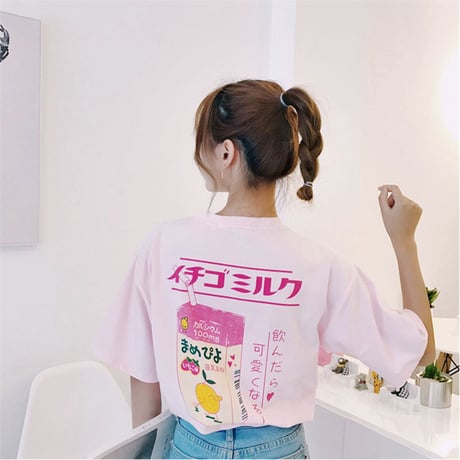 【お取り寄せ】イチゴミルク　プリントTシャツ