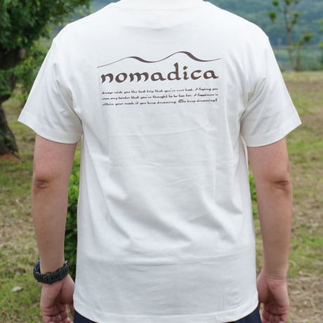nomadicaロゴT　オーガニックコットン　ホワイト