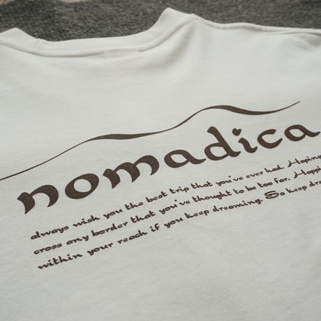 nomadicaロゴT　オーガニックコットン　ホワイト