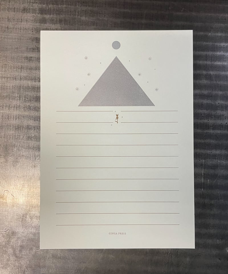 活版レターセット／雪渡り・白 | まんまる〇通販部