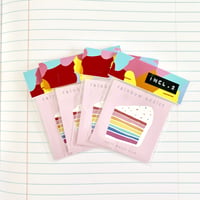 2 "rainbow addict" stickers (by april  march club)
