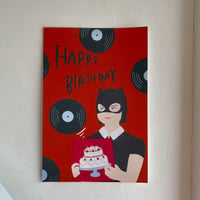 Enid Cerebrates Your "Happy Birthday" Postcard