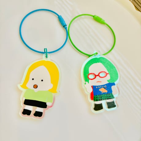 Ghost World Enid & Rebecca pair aurola acrylic keychain