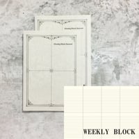 【２冊セット】A5サイズ　週間ブロックジャーナル　ホワイトグレー　1,500円