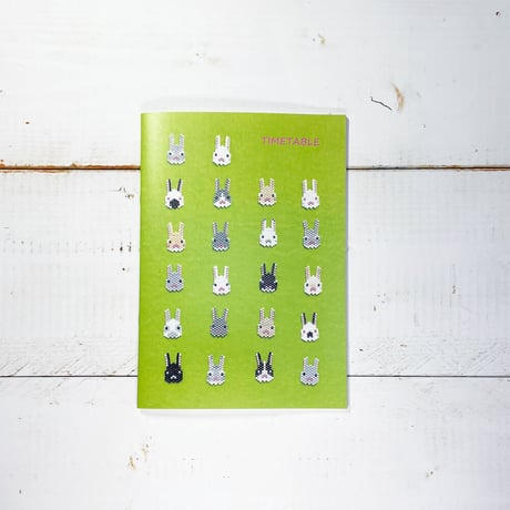 大人の時間割帳（日付フリー）Ｂ６サイズ　うさぎのがっこう　お徳用４冊セット　1年分　3,800円