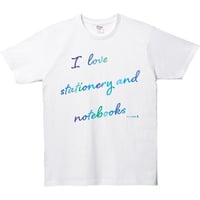 【予約販売】文具と文具と手帳好きの方のためのＴシャツ　ブルー系orピンク系　送料込 3,000～3,500円