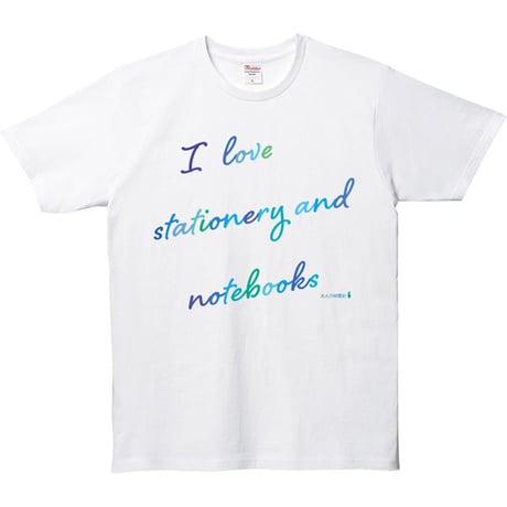 【予約販売】文具と文具と手帳好きの方のためのＴシャツ　ブルー系orピンク系　送料込 3,000～3,500円