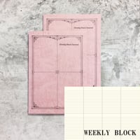 【２冊セット】A5サイズ　週間ブロックジャーナル　ローズピンク　1,500円