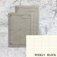 【２冊セット】A5サイズ　週間ブロックジャーナル　アンティークグレー　1,500円