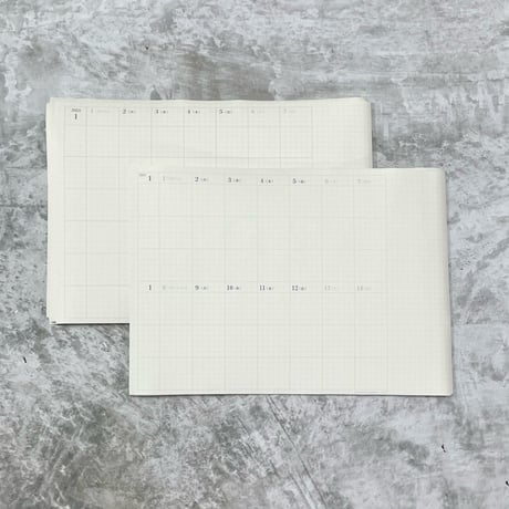 2025年の日付印刷済み大人の時間割リーフ