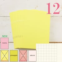 大人の時間割帳（１か月）単色12冊セット（ピンク～イエロー）2,800円