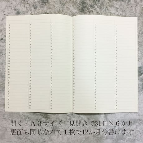 ５年ひとこと日記リーフ　A3サイズ５枚　700円