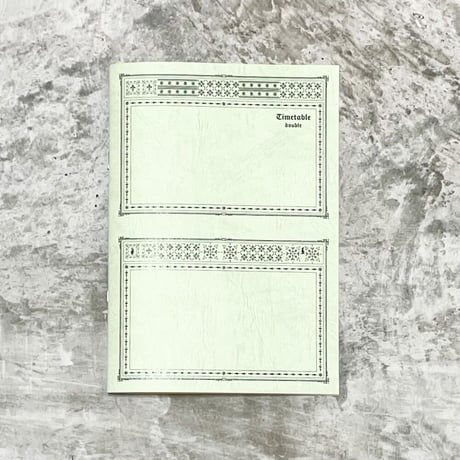 大人の時間割帳ダブル（日付フリー・見開き２週間）パステルグリーン　２冊セット1,800円