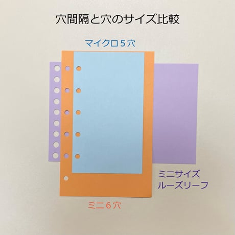 【厚紙】ミニサイズルーズリーフ9穴　リフィル福袋　2cm分　2,000円