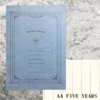 A4サイズ　５年ひとこと日記　ブルーグレー　１冊　1,000円