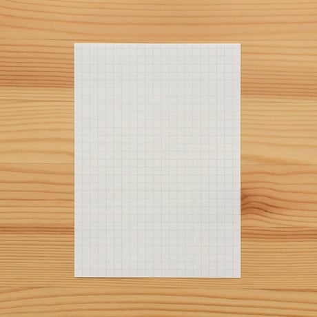 クリーム色の方眼シール（再剥離・Ａ６サイズ）2枚入り　200円