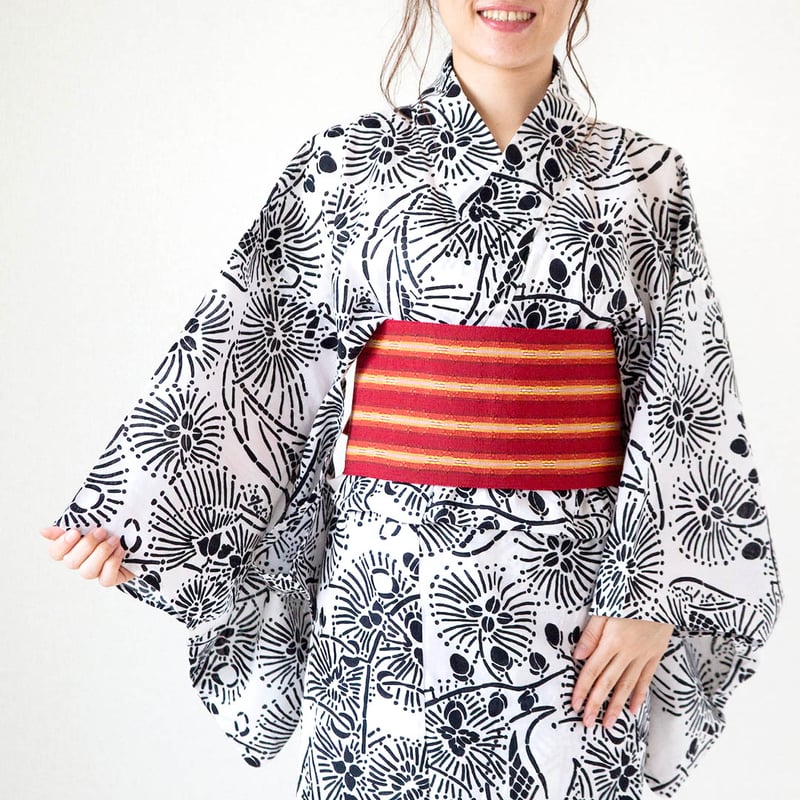 浴衣生地・木綿反物・広巾40cm：12m50cm】琉球紅型（びんがた）の型紙  