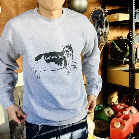 【Cat for Light LOGO】Sweatshirts_Gray