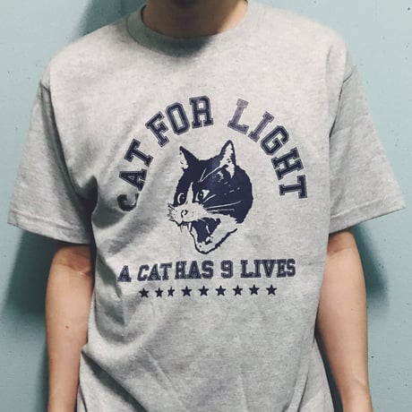 【College_9 lives】Tshirt _Gray