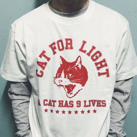 【College_9 lives】Tshirt _White