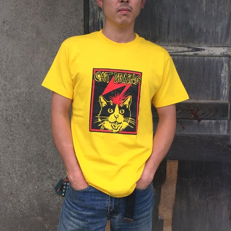 【CATBRAINS】Tshirts_Yellow