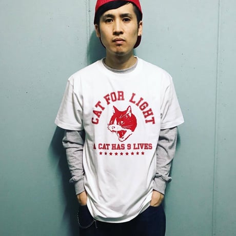 【College_9 lives】Tshirt _White