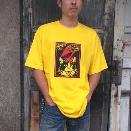 【CATBRAINS】Tshirts_Yellow