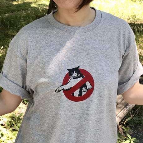 【Cat Busters】Tshirts_Gray