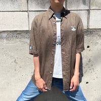 【Upcycled Collections】022. リネン半袖シャツ