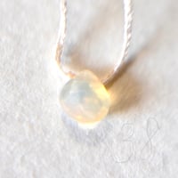 38cmネックレス（シルク・ライトベージュ）オパール