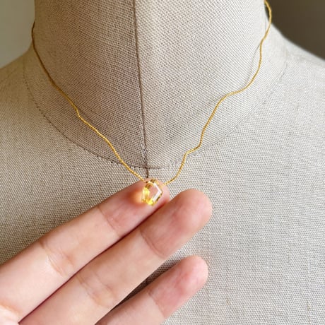 40cmネックレス（nude・シトリン）