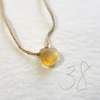 38cmネックレス（シルク・オリーブベージュ） オパール